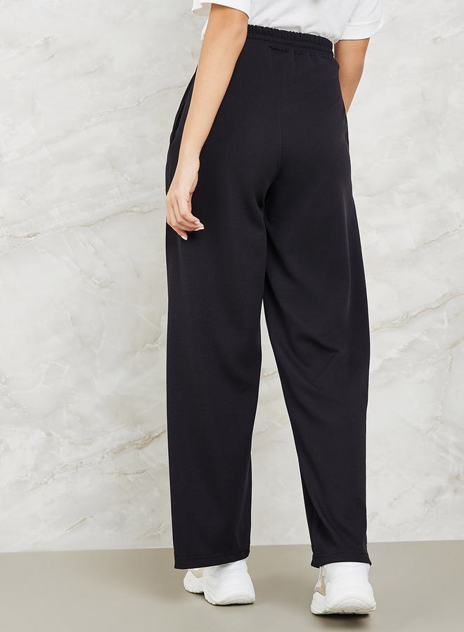 Styli Wide Leg Jogger Pants with Side Slit for Women Casual Everyday Wear Comfortable Loose Fit Trousers - Image 4
