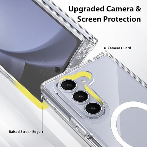 Casotec Clear Case, Magnetic Case with Built-in Magnets Compatible with MagSafe, Crystal Transparent Slim PC & TPU Cover for Samsung Galaxy Z Fold6 5G - Transparent - Image 5