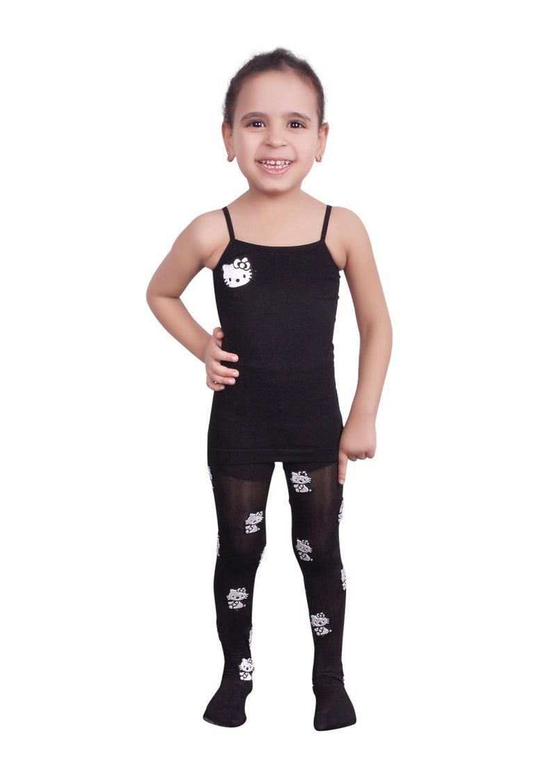 Ghils Girls' crystal embroidered tights