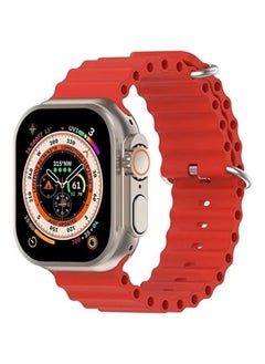 Silicone Watch Band For Apple Watch Ultra 49mm / Series 8/7 45mm / SE 2/6 / SE / 5/4 44mm Red