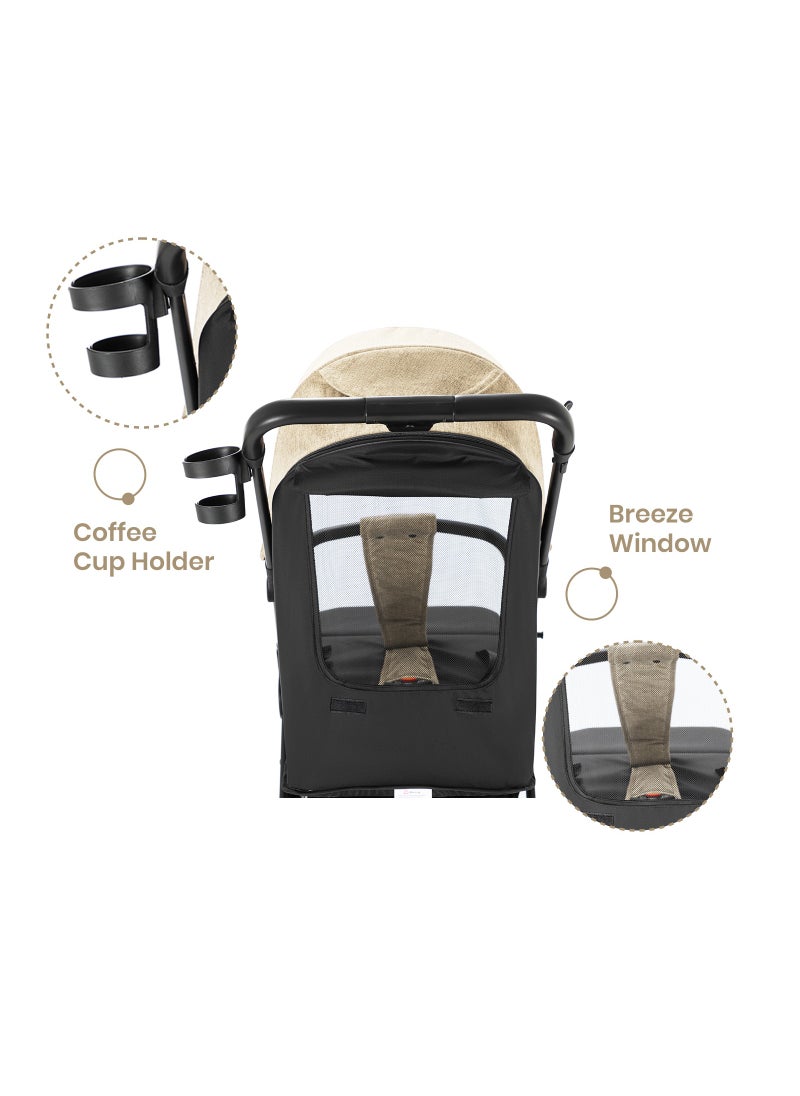 Travel Cabin Stroller With Coffee Cup Holder - Ivory - pzsku/Z3F006F235E29EFF57647Z/45/_/1698320352/5e83be42-4640-4298-aadf-dd38c0861628
