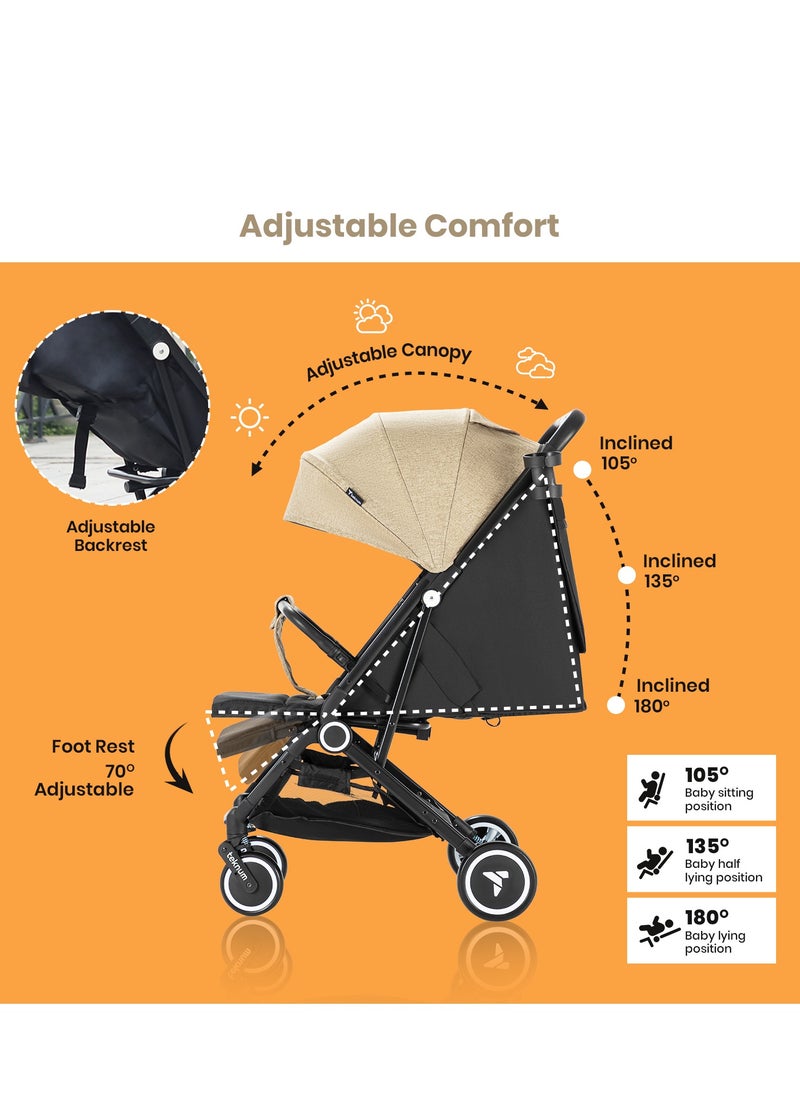 Travel Cabin Stroller With Coffee Cup Holder - Ivory - pzsku/Z3F006F235E29EFF57647Z/45/_/1698320367/645d267d-a00b-4515-8240-24a4fa42b837