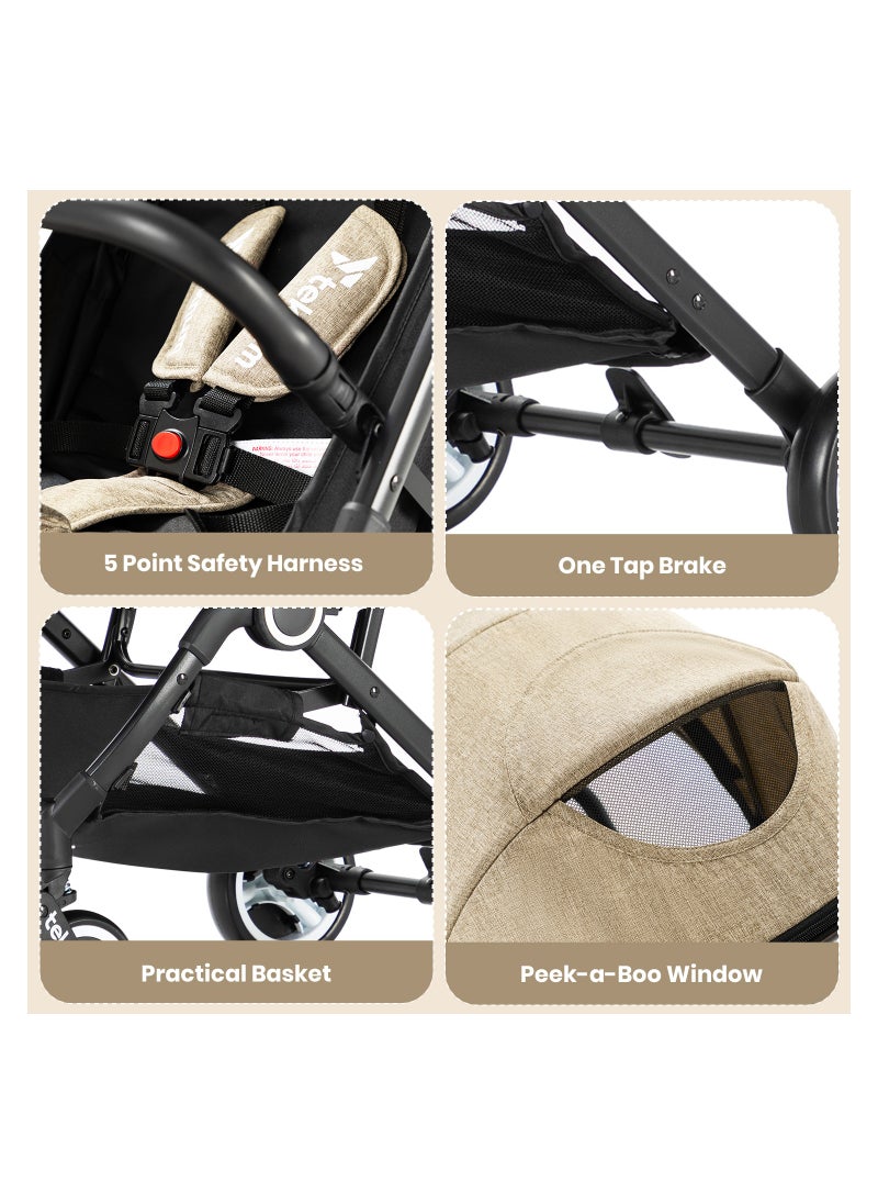 Travel Cabin Stroller With Coffee Cup Holder - Ivory - pzsku/Z3F006F235E29EFF57647Z/45/_/1698320368/85caf633-7398-44a2-9512-ebd523419a98