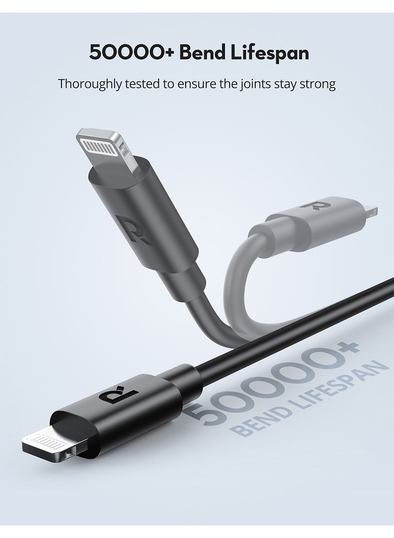 RAVPOWER RP-CB1016 TypeC-Lightning Cable 1M TPE Black - Image 2
