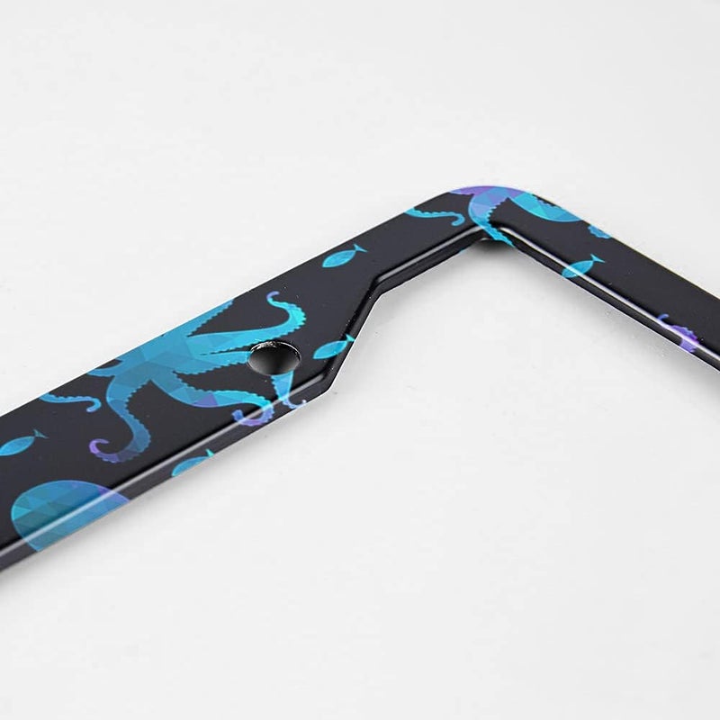 Beabes Blue Purple Octopus License Plate Frame - Image 3
