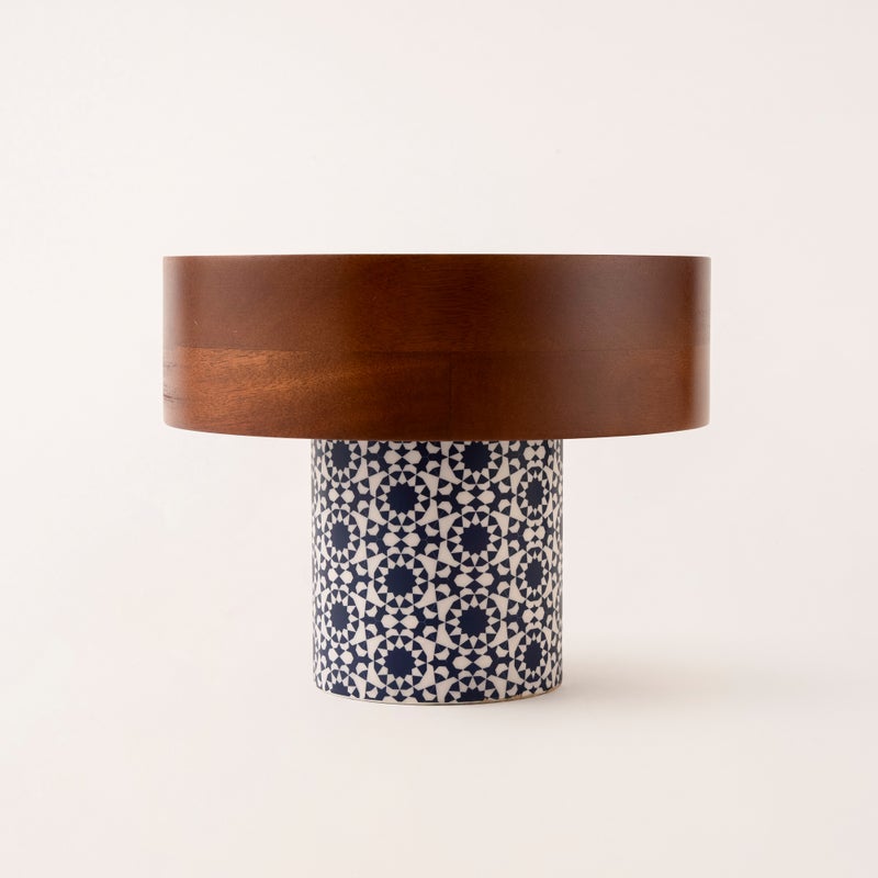La Mesa Bahja multi color wood cake stand 25*25*20 cm - Image 1