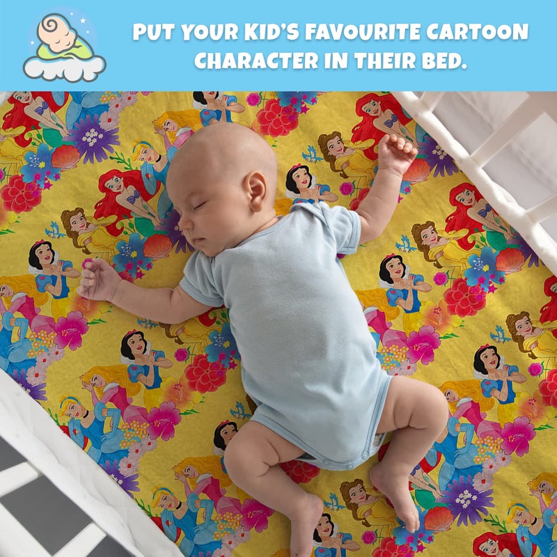 Sassoon Polyester Princess Printed Washable and Waterproof Small Size Dry Sheet/Bed Protector for Kids- Multi Colored (50 x 70 cm) - Image 2