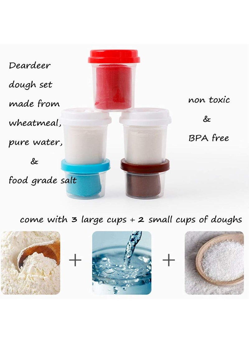 SOLARAE Play Dough Dentist Set Doctor Drill and Fill Playset Retro Playdough Creation with Moulds Models Kids Gift - Image 3