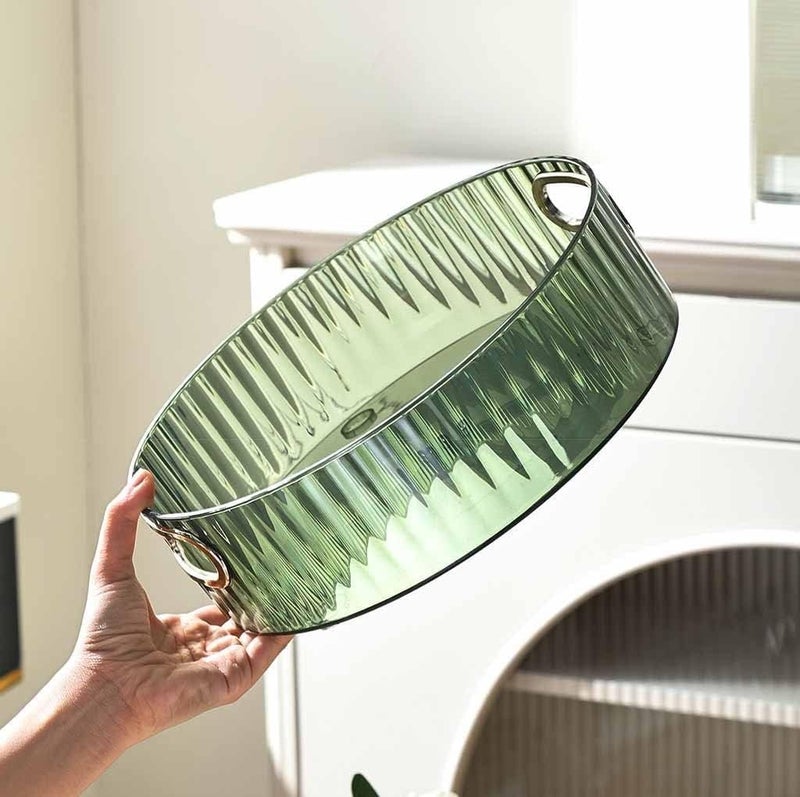 ELEPHYN Multi-Purpose Rotating Round Organiser Tray | Multi-Function Storage Rotating Tray | Cosmetics Organizer | Toiletries Storage Holder |Green - Image 4