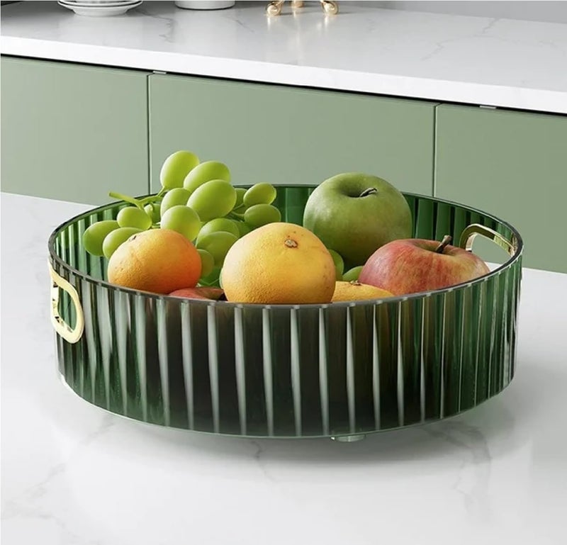 ELEPHYN Multi-Purpose Rotating Round Organiser Tray | Multi-Function Storage Rotating Tray | Cosmetics Organizer | Toiletries Storage Holder |Green - Image 2