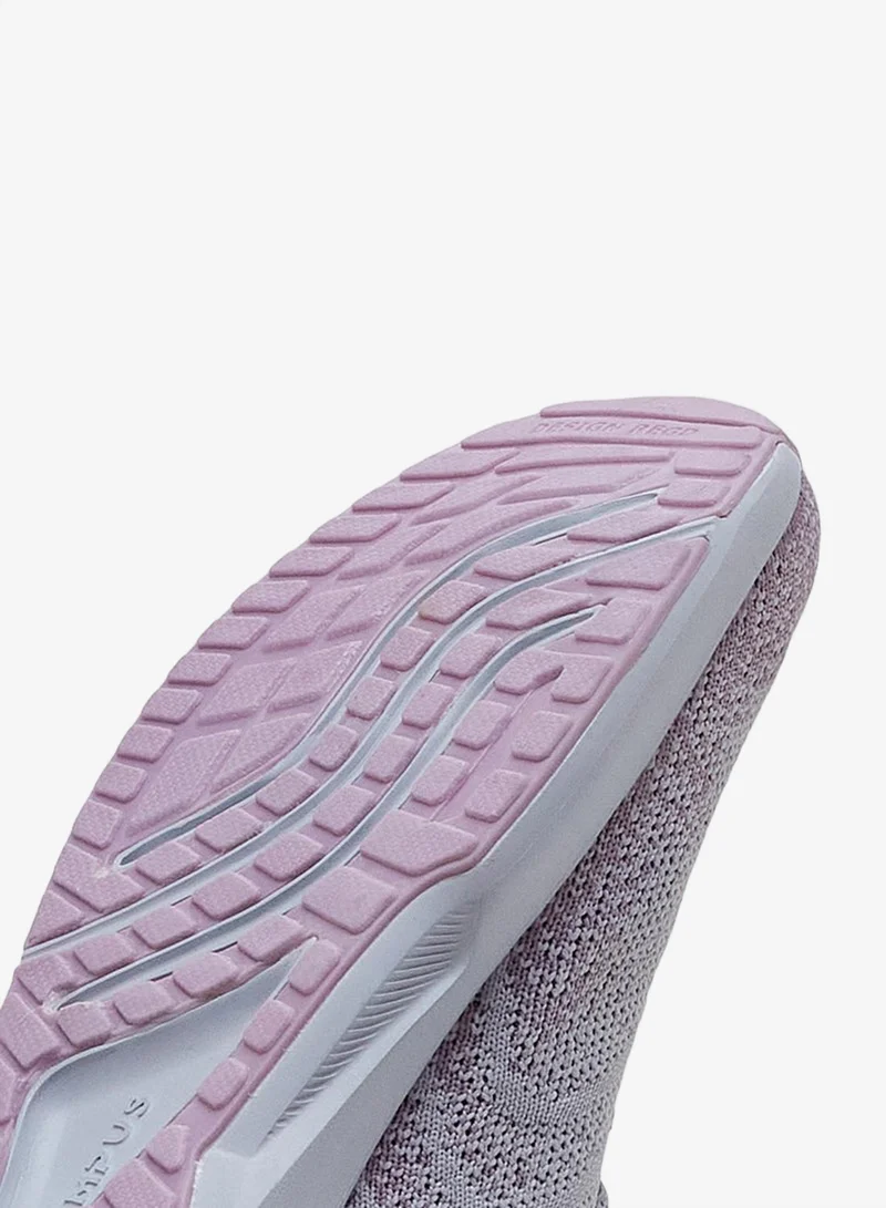 CAMPUS L.Gry/Lavender Women’s Lavender Comfort Sneakers – Stylish Knit Pattern Shoes with Pop of Pink Accent for Women | Best Price UAE