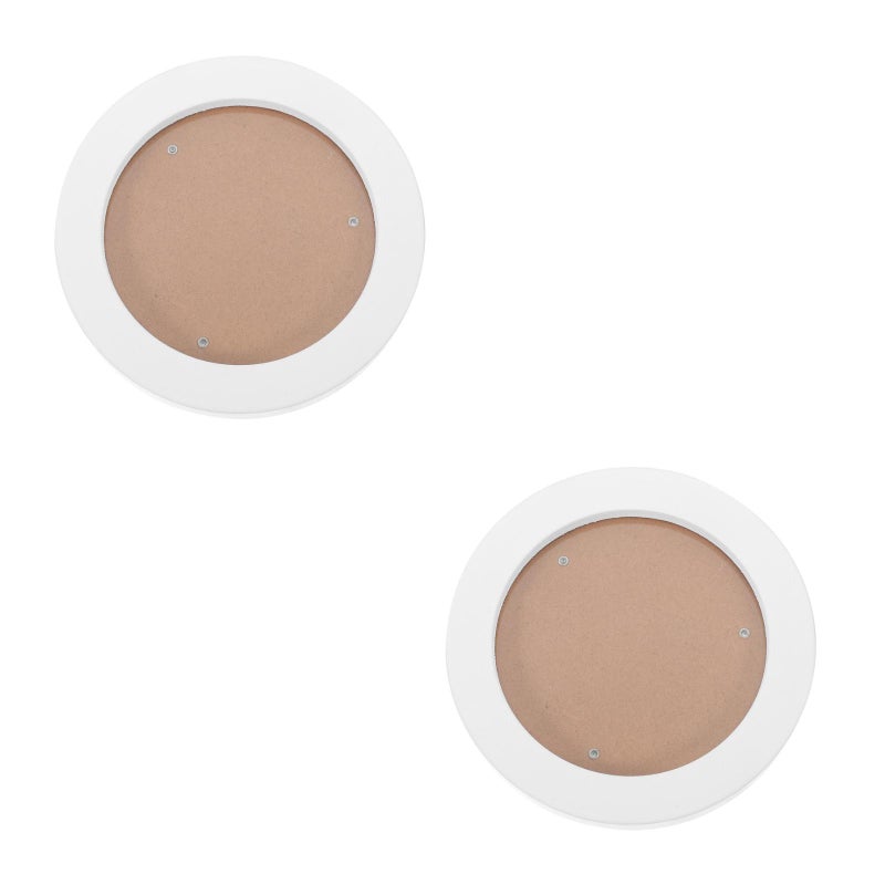 2pcs Round Picture Frame Hanging Picture Holder Wall Decor Photo Display Circle Frame - Image 1