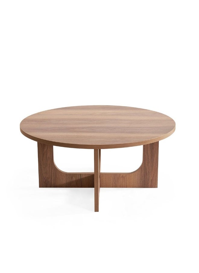 DANUBE HOME Ren Coffee Table Multifunctional Living Room Table Space Saving Center Table Modern Design Furniture For Home Living Room L100Xw100Xh45Cm-Natural Walnut  - Image 2