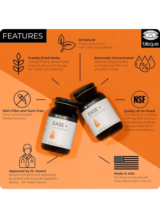 Blisque - Natural Inflammation Health Supplement Complex for Healthy Inflammatory Response | Doctor-Approved | with Turmeric Curcumin, Ginger Root, and Boswellia | 90 Capsules | Vegan and Non-GMO - Image 3