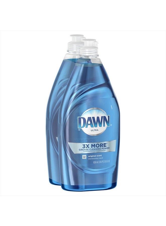 Dawn Ultra Dishwashing Liquid Dish Soap Original Scent, Two 21.6 oz Bottles - Image 1