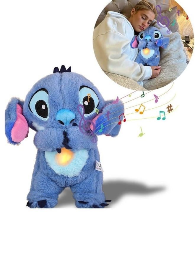 ستيتش دمية دب تتنفس مع موسيقى وأضواء – لعبة تفاعلية محشوة للأطفال والكبار - Image 1