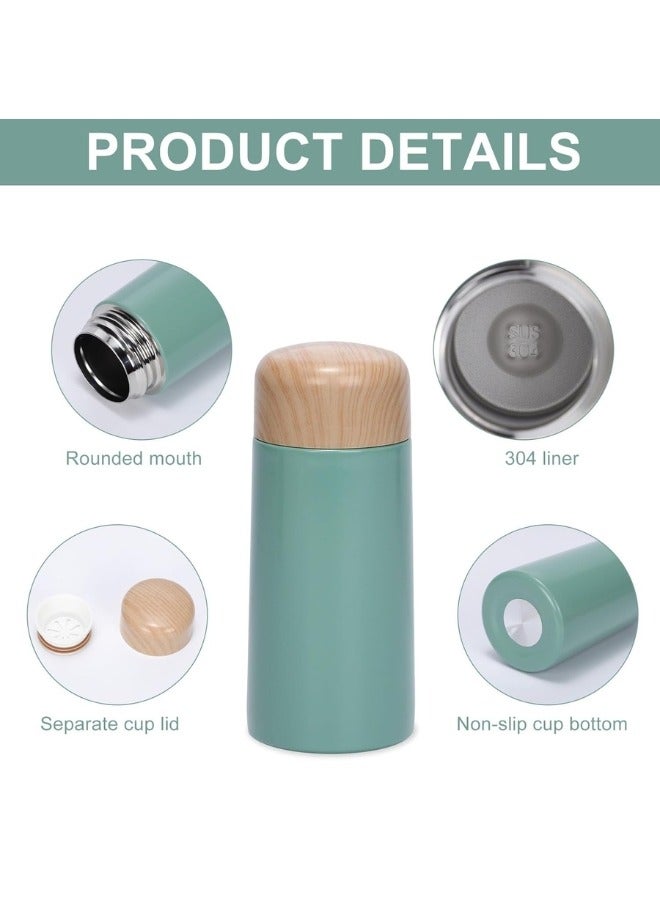 Happy Home Small Stainless Steel Coffee Mug with Wooden Lid 150ml  - Image 4