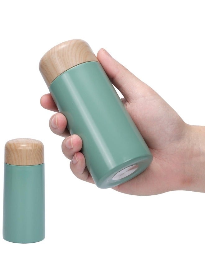 Happy Home Small Stainless Steel Coffee Mug with Wooden Lid 150ml  - Image 1
