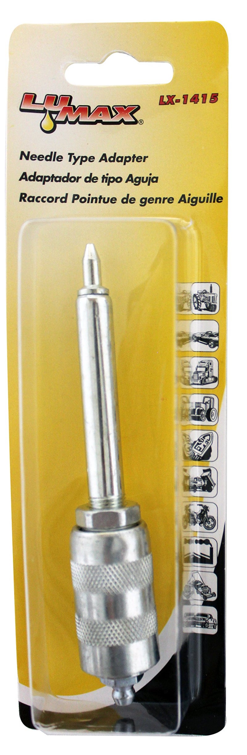 LUMAX LX-1415 Silver 3-5/8" Needle-Type Adapter Needle-Type Adapter, 5" (127 mm). Needle-Type Adapter for Flush or Hard-to-Reach Grease Fittings. - Image 4