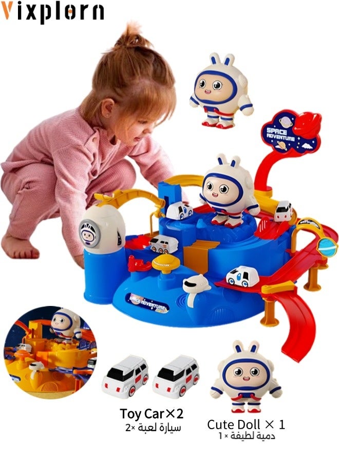 Vixplorn Children's track car, children's space car track car, children's space car toys, children's toys, car toys, gifts suitable for children aged 3+ - Image 1