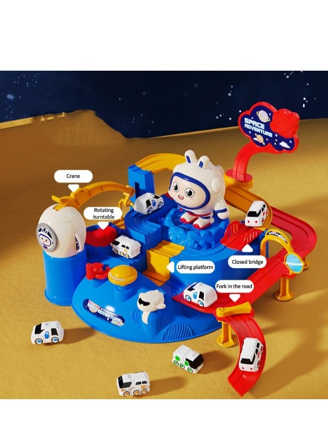 Vixplorn Children's track car, children's space car track car, children's space car toys, children's toys, car toys, gifts suitable for children aged 3+ - Image 3