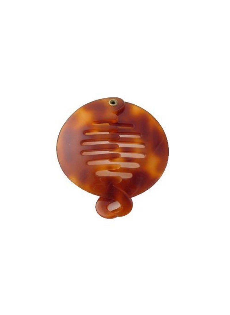 Speert Swiss Round Hair Clip Ponytail Holder Tortoise Havana Brown Women Clincher Banana Combs Long Straight Curly Thick 