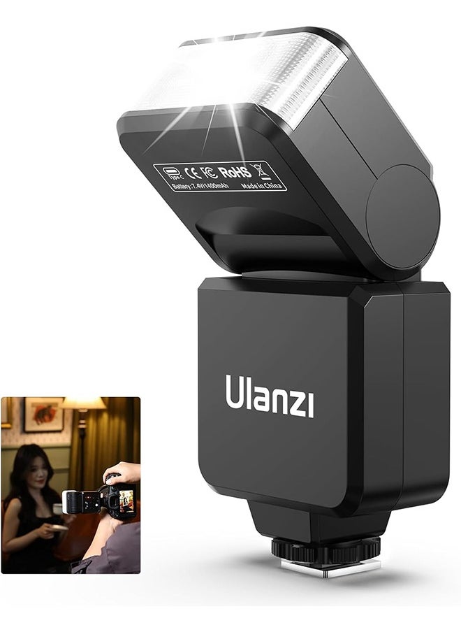يولانزي فلاش كاميرا Ulanzi F32، فلاش كاميرا سريع مزود بـ GN32 / CCT 5600K لكاميرات Canon/Fuji/Sony/Nikon/Panasonic وOlympus وPentax وغيرها من كاميرات SLR الرقمية، والكاميرات الرقمية ذات منفذ Hot Shoe أحادي الاتصال  - Image 1