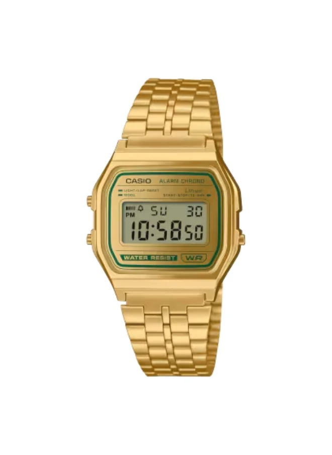 كاسيو Unisex Stainless Steel Digital Watch A158WEGV-9ADF - 33.2 mm