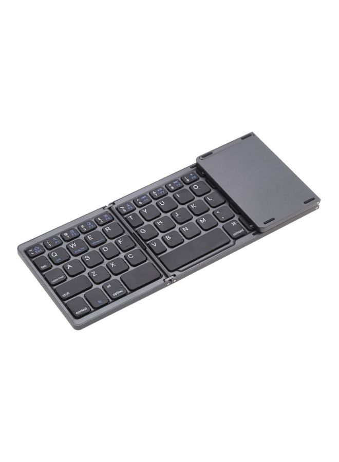 Wireless Foldable Keyboard With Touchpad Dark Grey - Image 4