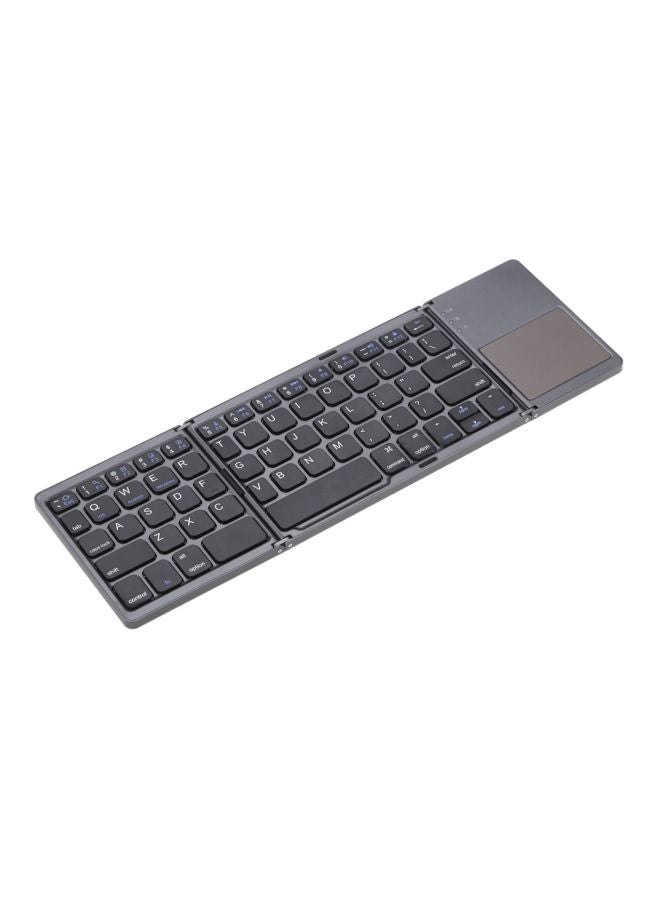 Wireless Foldable Keyboard With Touchpad Dark Grey - Image 2