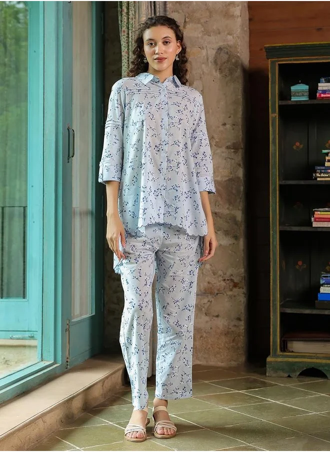 سانسكريتي هومز Women Printed Night suit