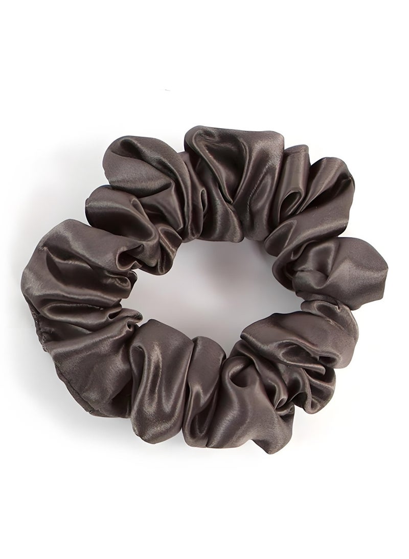 ربطات الشعر السريعة الحرير الساتين الشعر المرونات الفرقات إكسسوارات الشعر البني