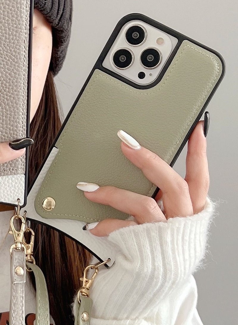 Suteni Color Block Back Cover Card Slots Leather Phone Case for iPhone - Image 2