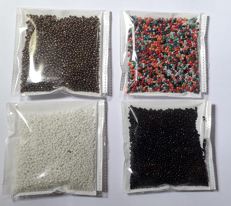 Crafteez Seed Beads for Jewellery Craft Embroidery Making Purpose Combo Pack 50 Gram Each Color - Image 2