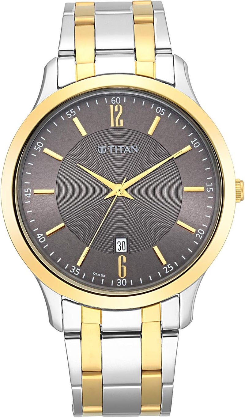 تيتان ساعة تيتان أنالوج للرجال بمينا بني - 1825BM01 - Image 2