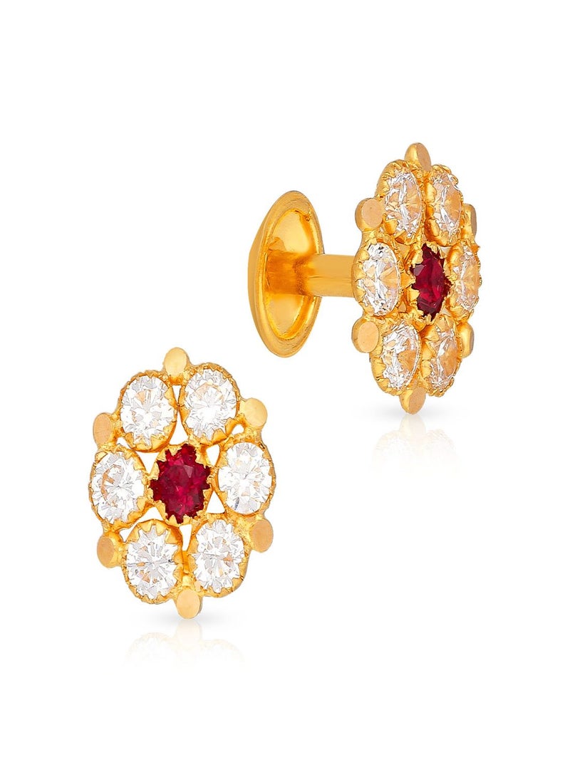 Malabar Gold and Diamonds 22KT 916 Gold Studs Earrings for Women ERGLT50055 - Image 1