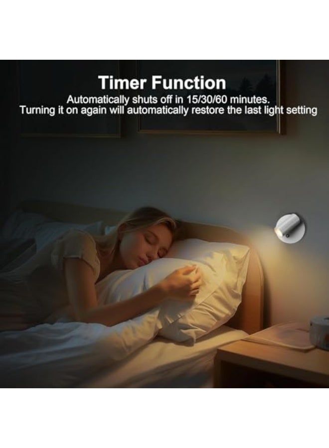 وايرلس أضواء سبوت وايرلس داخلية، إضاءة قابلة للشحن مع مؤقت وقابلة للتعتيم، أضواء شجرة ثلاثية درجة حرارة اللون، أضواء LED تعمل بالبطارية، أضواء تميز للنباتات والفنون - أبيض - Image 3