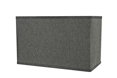 Aspen Creative 36007 Transitional Rectangular Hardback Shape Spider Construction Lamp Shade in Somke Grey, (8+16)"Top x (8+16)"Bottom x 10"Height - Image 5