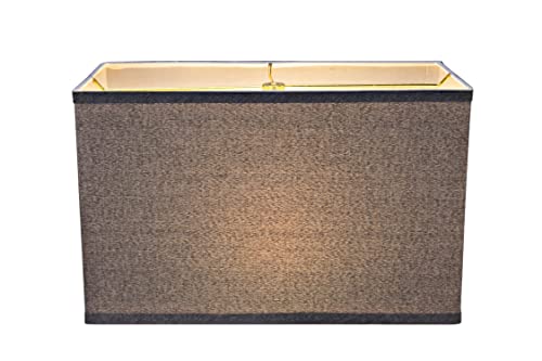 Aspen Creative 36007 Transitional Rectangular Hardback Shape Spider Construction Lamp Shade in Somke Grey, (8+16)"Top x (8+16)"Bottom x 10"Height - Image 3