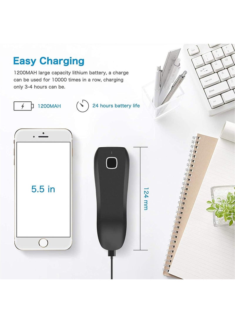 NETUM - NETUM 1D 2D QR Code Scanner, Mini Barcode Scanner Bluetooth Compatible, Small Portable USB Bar Code Scanner for Inventory, 2.4G Cordless Image Reader for Tablet iPhone iPad Android iOS PC POS - Image 1
