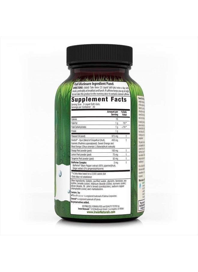 Irwin Naturals - Stored-Fat Belly Burner - with Sinetrol, Grapefruit, Sweet Orange & Blood Orange - 60 Liquid Soft-Gels - Image 1