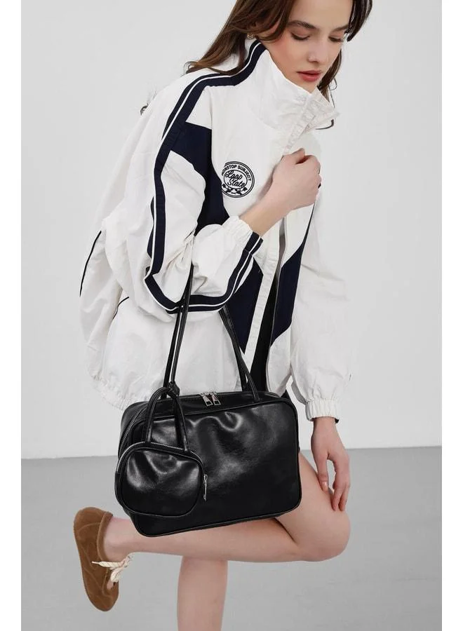 Black Choker Charm Shoulder Bag.