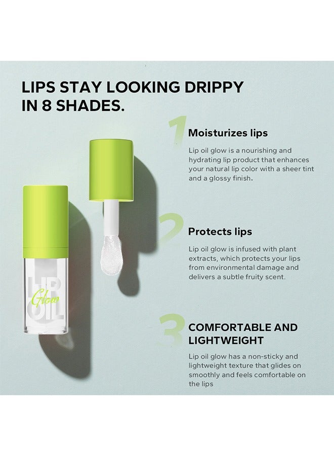 JOVIALITY Big Brush Head Lip Oil, Ultra-Hydrating & Nourishing, Smooth Glossy Finish Lip Glow Oil, Shiny and Vegan Tinted Lip Gloss, Non-Sticky Formula (MEET) - Image 3