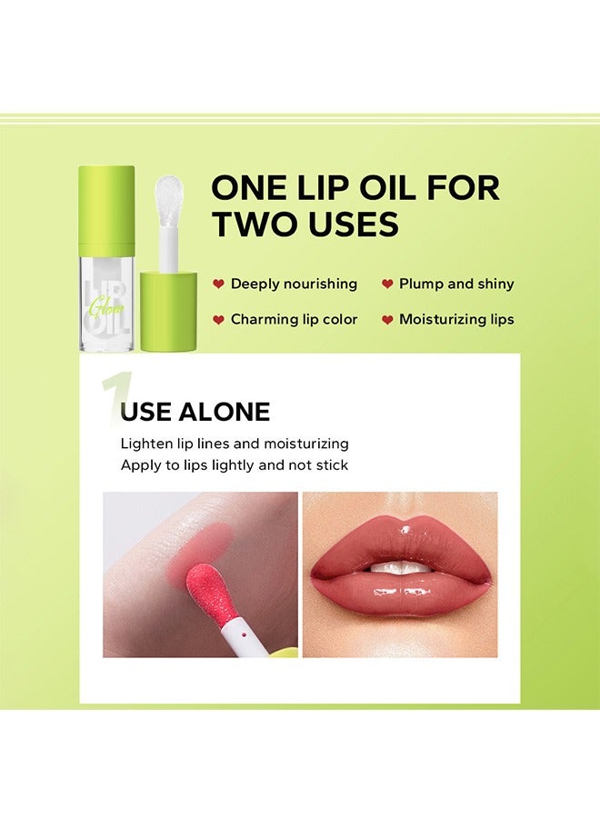 JOVIALITY Big Brush Head Lip Oil, Ultra-Hydrating & Nourishing, Smooth Glossy Finish Lip Glow Oil, Shiny and Vegan Tinted Lip Gloss, Non-Sticky Formula (MEET) - Image 4