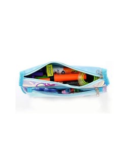 Generic Pencil Stationary Case Compass Box Multipurpose Travel Pouch case Kids/Women/Girls for School/College/Office/Home/Organizer Design and (Unicorn) (Baby-Blue)  - Image 3