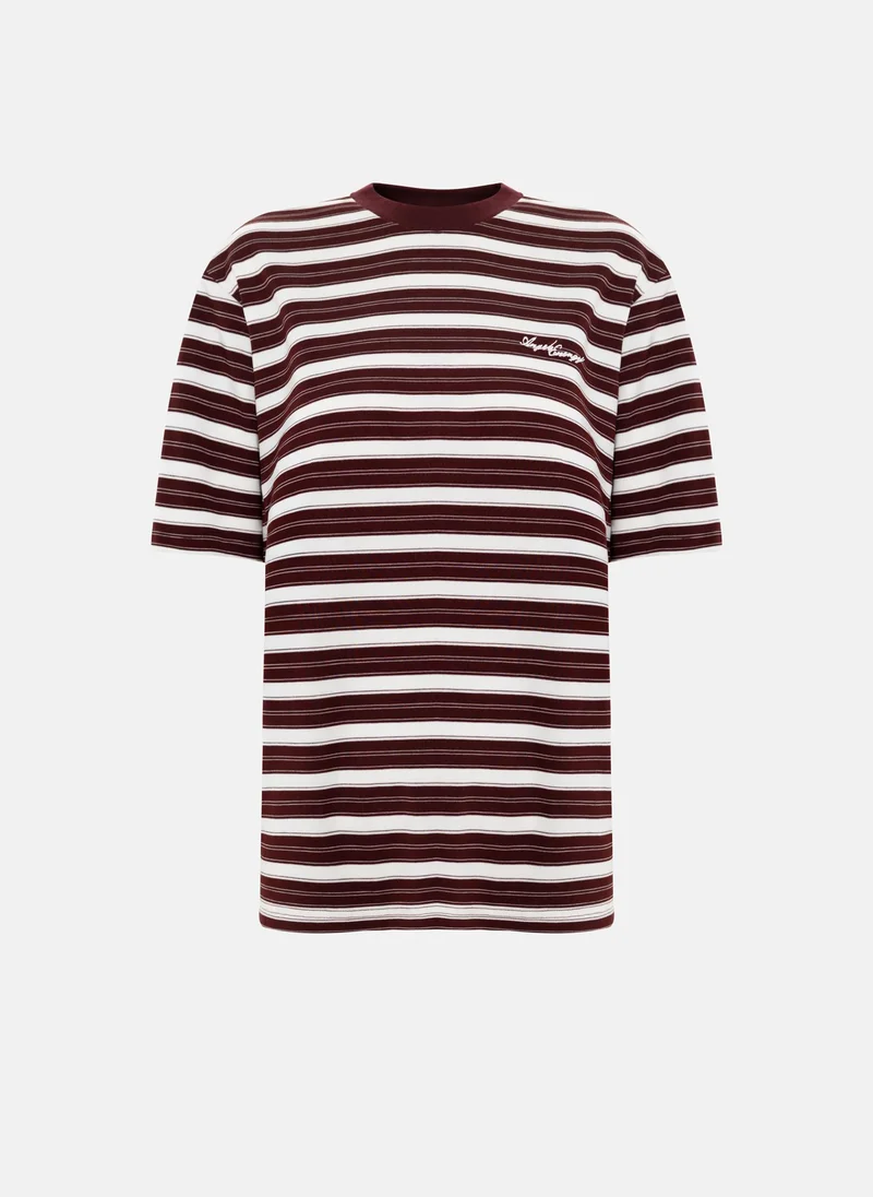 Lichi Loose striped T-shirt with lettering