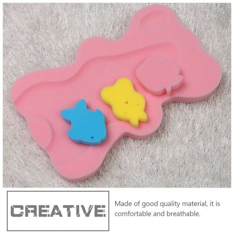 cheekyglo 2pcs Anti- Skid Sponge Bathing, Shower Bath Bathtub Mat: Anti- Slip Pad Infant Mad Practical Pads Newborn Pad, Cartoon Mat Mats Tub Supple Skid Bathing Baby Proof Cushions - Image 5