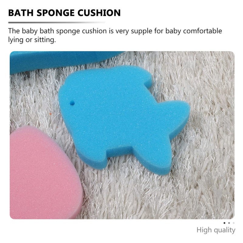 cheekyglo 2pcs Anti- Skid Sponge Bathing, Shower Bath Bathtub Mat: Anti- Slip Pad Infant Mad Practical Pads Newborn Pad, Cartoon Mat Mats Tub Supple Skid Bathing Baby Proof Cushions - Image 4