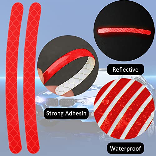 Middrivr 20 Pcs Car Wheel Hub Reflective Sticker, Red, PVC, Striped, Stripe, Minimalist, Powder Coated, Waterproof, Outdoor, Car, Truck, Motorcycle - Image 3
