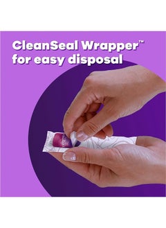 Tampax سدادات قطنية مشعة متعددة الأغراض، ذات قدرة امتصاص عادية/فائقة، مع ضفيرة مانعة للتسرب، بدون رائحة، 28 قطعة (عبوة من 3 قطع)  - Image 5